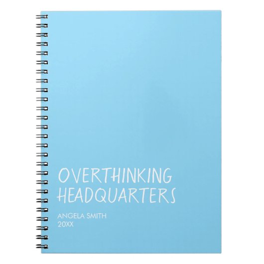 Overthinking Headquarters – Funny Overthinker Note Notitieboek (Voorkant)
