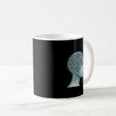 Overthinking Mind Mug • Modern Mental Noise Symbol Koffiemok (Voorkant rechts)