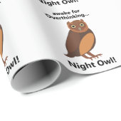 Overthinking Night Owl Funny Cadeaupapier (Rol Hoek)
