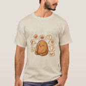 Overthinking Potato Persona Cartoon Mindful Art T-shirt (Voorkant)