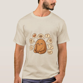 Overthinking Potato Persona Cartoon Mindful Art T-shirt