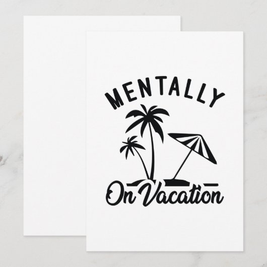 Overtollig op vakantie bedankkaart (Voorkant / Achterkant)