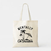 Overtollig op vakantie tote bag (Achterkant)