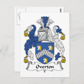 Overton Family Crest Briefkaart (Voorkant / Achterkant)