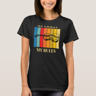 overtreden mijn viool mijn regels Violinist Musica T-shirt