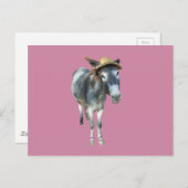 Overtreed de Donkey in Pet met bloemen Briefkaart (Voorkant / Achterkant)