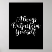 Overtref je - Gym Hustle Succes Motivatie Poster (Voorkant)