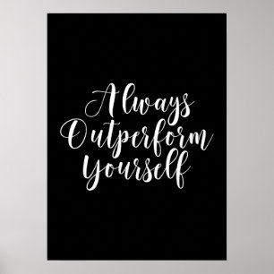 Overtref je - Gym Hustle Succes Motivatie Poster