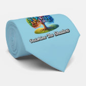 Overtrof de schaduw. Wereldkankerdag Stropdas (Opgerold)