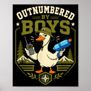 Overtroffen door jongens grappige moeder hiking ca poster