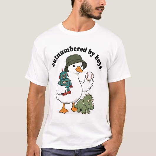 Overtroffen Door Jongens Moederdag T-shirt (Voorkant)
