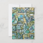Overture-Modern Bauhaus Geometrische kunst Kaart (Achterkant)