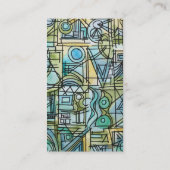 Overture-Modern Bauhaus Geometrische kunst Visitekaartje (Achterkant)