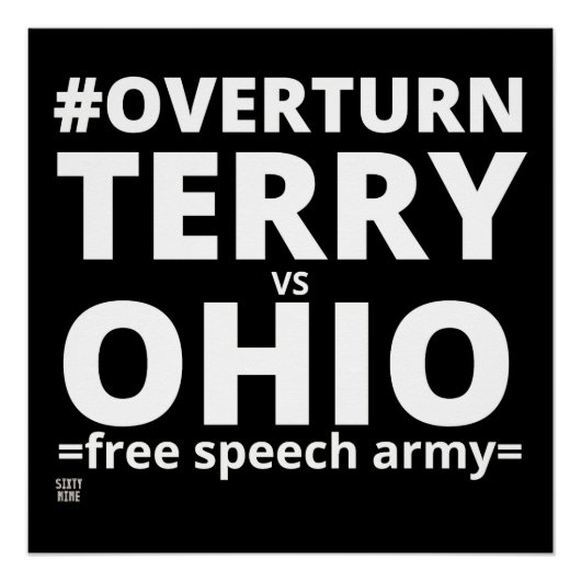 "OVERTURN TERRY vs OHIO" Perfect Poster (Voorkant)