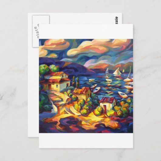 Overval door het Zee Briefkaart (Voorkant / Achterkant)