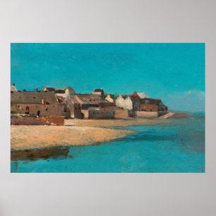 Overval door het Zee in Bretagne door Odilon Redon Poster