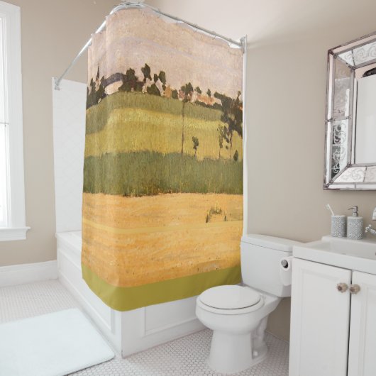 Overval in het Franse impressionistische landschap Douchegordijn (In situ)