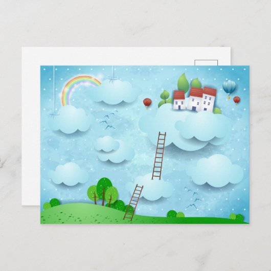 Overval over de wolken briefkaart (Voorkant / Achterkant)