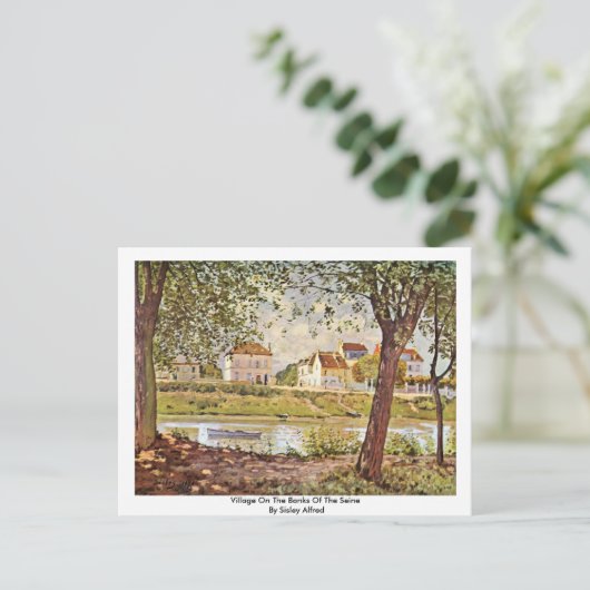 Overval van Sisley Alfred op de banken van de Sein Briefkaart (Staand voorkant)