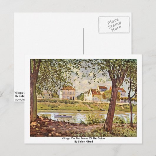 Overval van Sisley Alfred op de banken van de Sein Briefkaart (Voorkant / Achterkant)