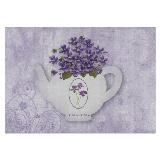 Overvallen in een theepot snijplank (Voorkant)