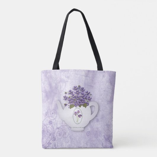 Overvallen in theepot over Canvas tas afdrukken (Achterkant)