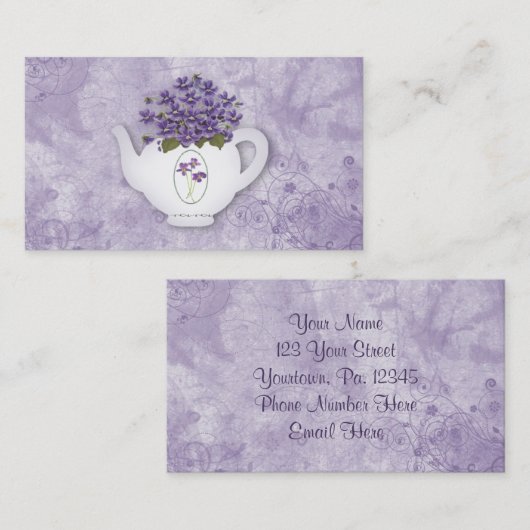 Overvallen in Visitekaartje theepot (Voorkant / Achterkant)