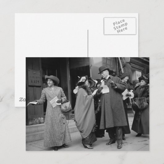 overvallen vrouwen, 1913 briefkaart (Voorkant / Achterkant)