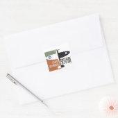 overvallers in het speervuur vierkante sticker (Envelop)