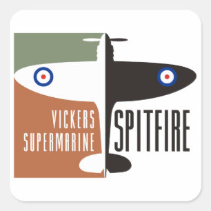 overvallers in het speervuur vierkante sticker