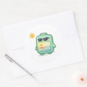 Oververhit Ronde Sticker (Envelop)