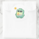 Oververhit Ronde Sticker (Tas)