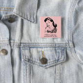 Oververtrouwde Scheetknop Badge Vierkante Button 5,1 Cm (In situ)