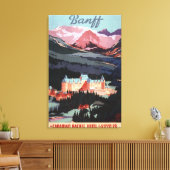 Overview met de Banff Springs Hotel Poster Canvas Afdruk (Insitu (Woonkamer))