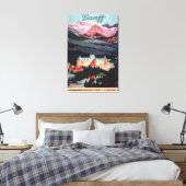 Overview met de Banff Springs Hotel Poster Canvas Afdruk (Insitu (Slaapkamer))