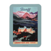 Overview met de Banff Springs Hotel Poster Magneet (Verticaal)