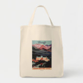 Overview met de Banff Springs Hotel Poster Tote Bag (Voorkant)