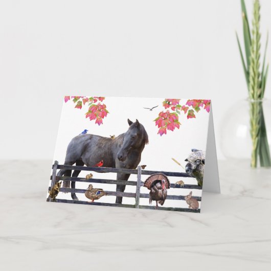 Overvloed aan aarde:HappyThanksgiving Holiday Kaar Feestdagen Kaart (Voorkant)