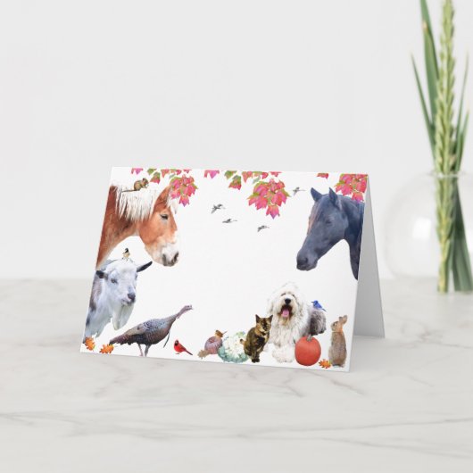 Overvloed aan aarde:HappyThanksgiving Holiday Kaar Feestdagen Kaart (Voorkant)