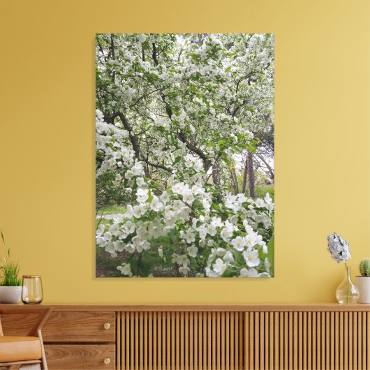 Overvloed aan kersenbloesems canvas afdruk (Insitu (Woonkamer))