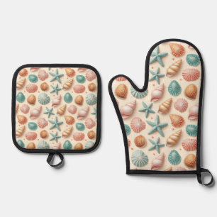 Overvloed aan Schelpen Ovenwant & Pannenlap Set