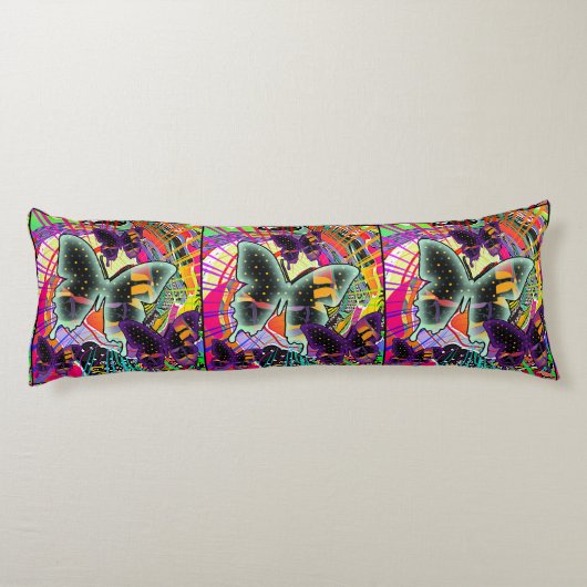 Overvloed aan vlinders lichaamskussen (Achterkant)