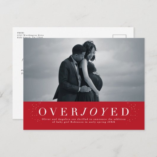 Overvloed aan zwangerschapsverlof Aankondiging bri (Voorkant / Achterkant)