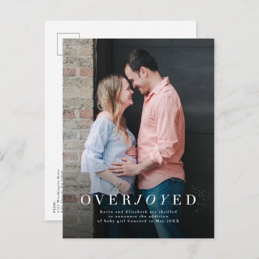 Overvloed aan zwangerschapsverlof Aankondiging bri (Voorkant / Achterkant)