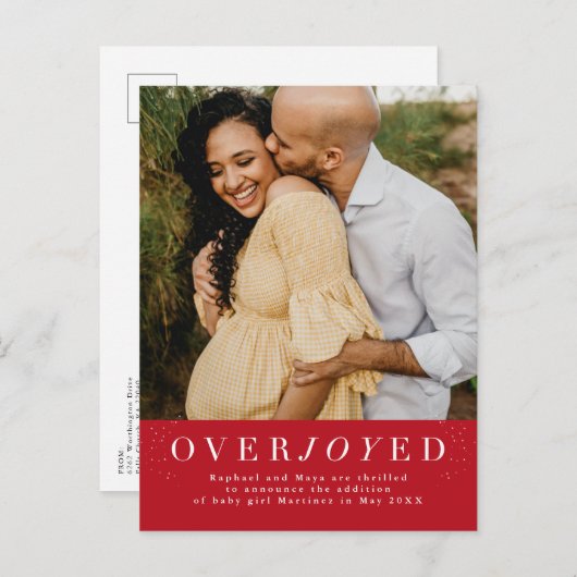 Overvloed aankondiging verticale vakantiezwangersc (Voorkant / Achterkant)