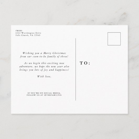 Overvloed aankondiging verticale vakantiezwangersc (Achterkant)