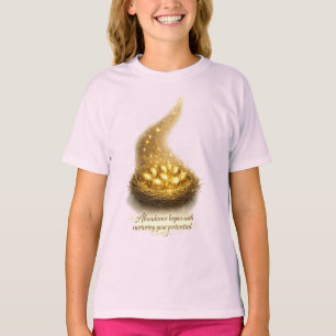 Overvloed begint Dames T-shirt