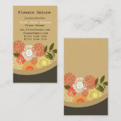 Overvloed bloemen Floral Chrysanthemum Visitekaartje (Voorkant / Achterkant)