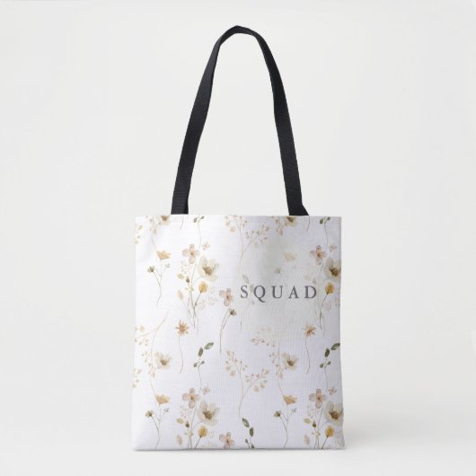 Overvloed Bruidsshower met gedroogde wilde bloemen Tote Bag (Voorkant)