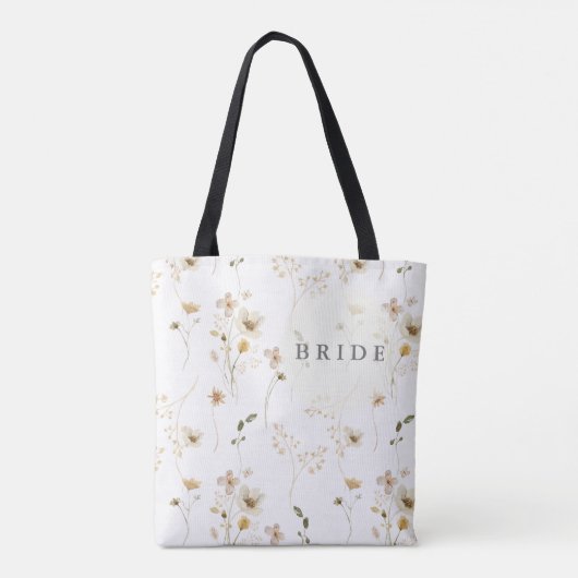 Overvloed Bruidsshower met gedroogde wilde bloemen Tote Bag (Achterkant)